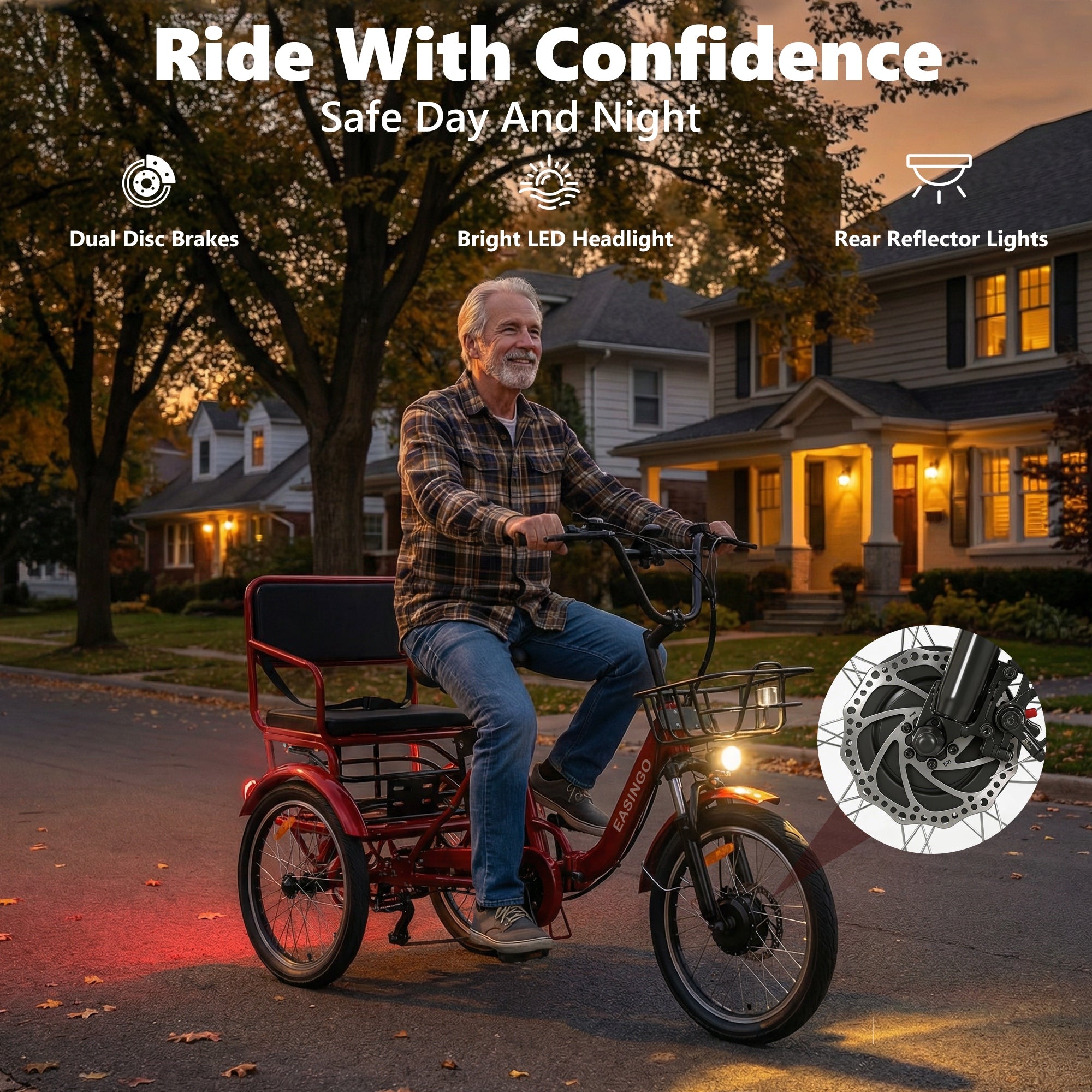 BK品牌轻便两人折叠电动三轮车标志图片，显示品牌LOGO和产品的简洁设计。