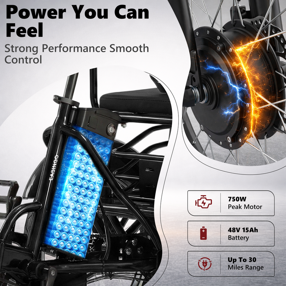 轻便折叠两座电动三轮车，BK品牌，适合城市通勤的轻巧电动代步工具。