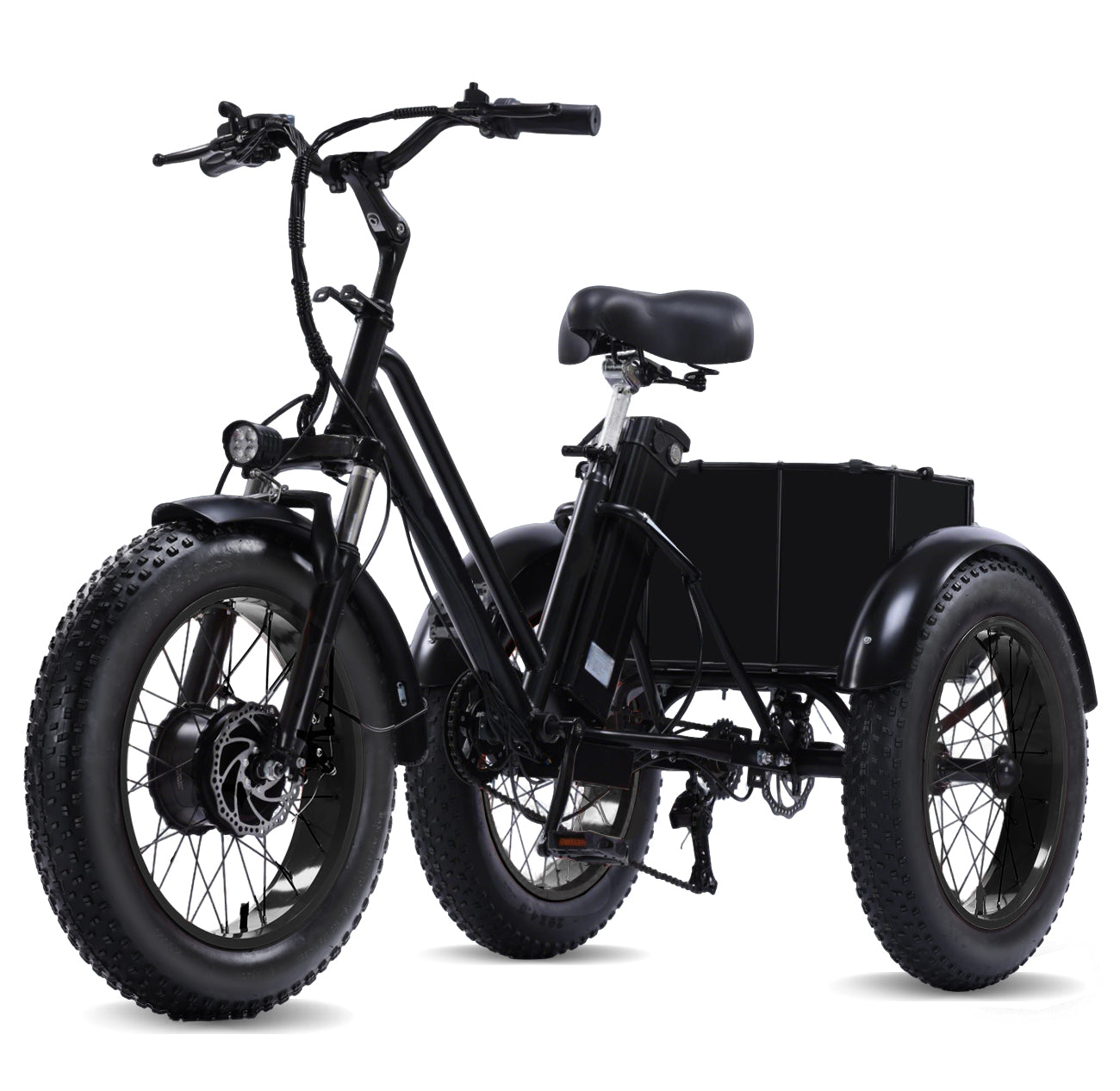 Easingo BK-004  Triciclo Eléctrico de Carga con Neumáticos Anchos - Estructura Duradera de Acero de Alto Carbono