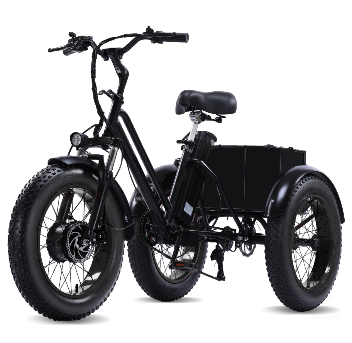 Easingo BK-004  Triciclo Eléctrico de Carga con Neumáticos Anchos - Estructura Duradera de Acero de Alto Carbono